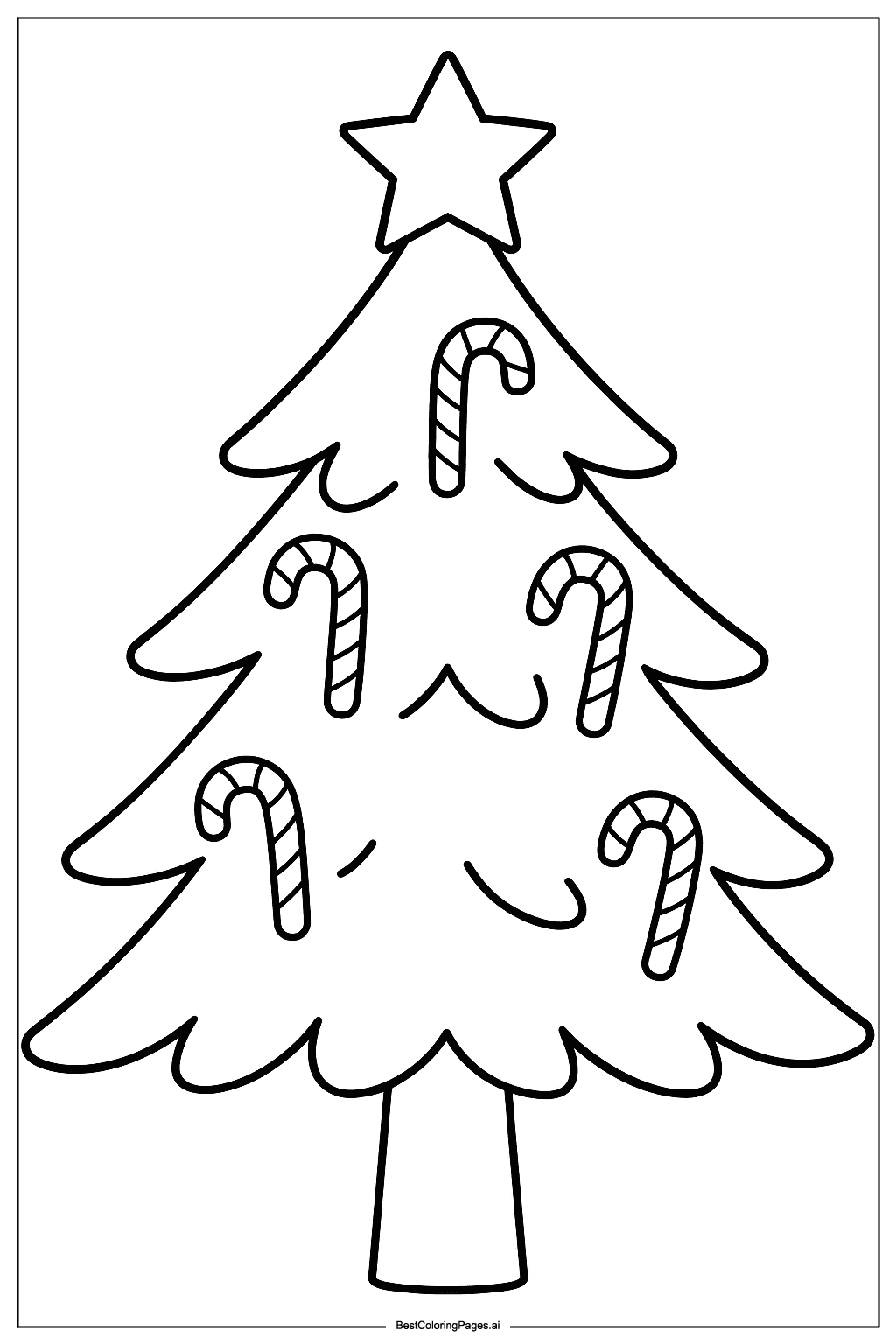 Christmas tree with candy canes