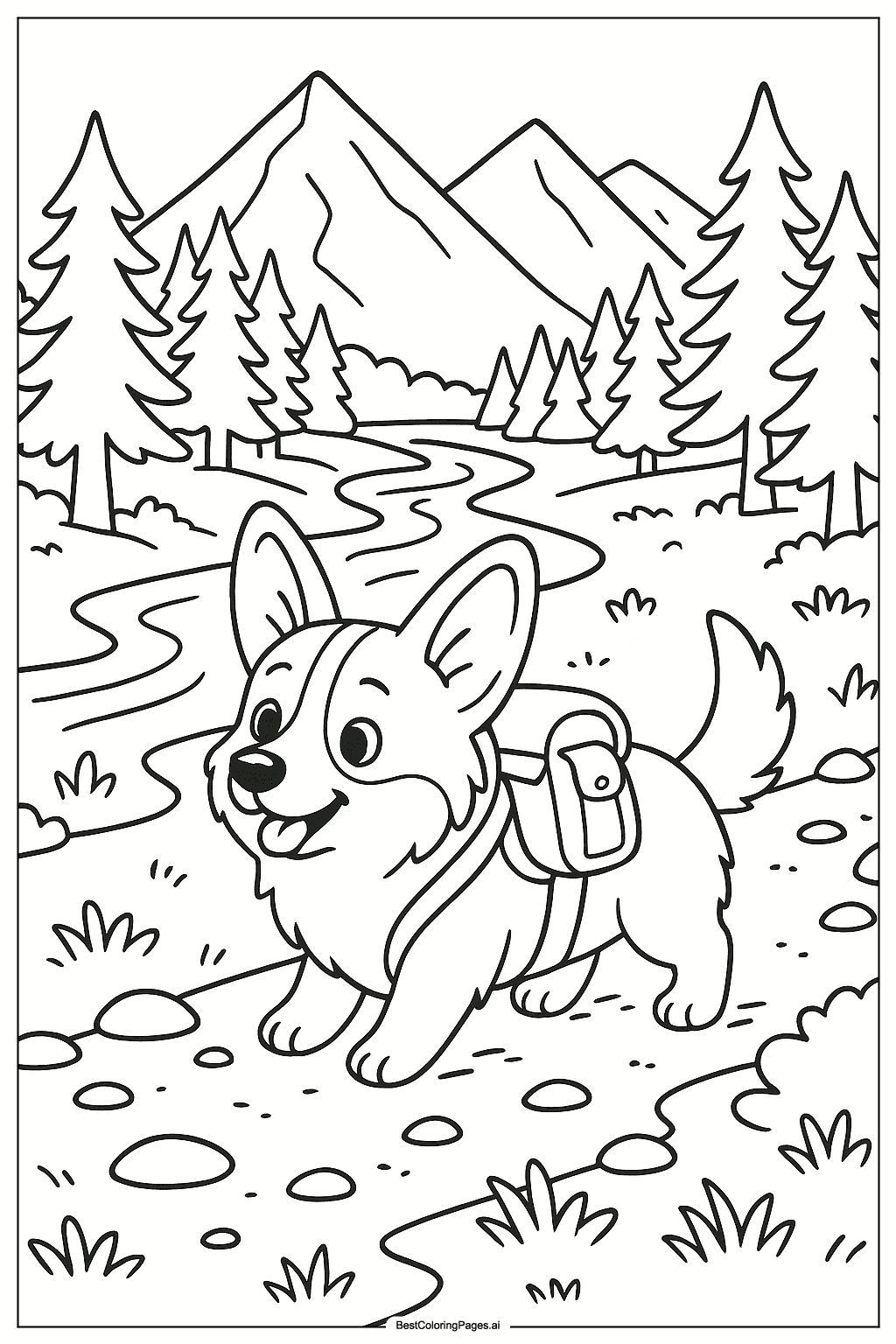 Corgi on adventure