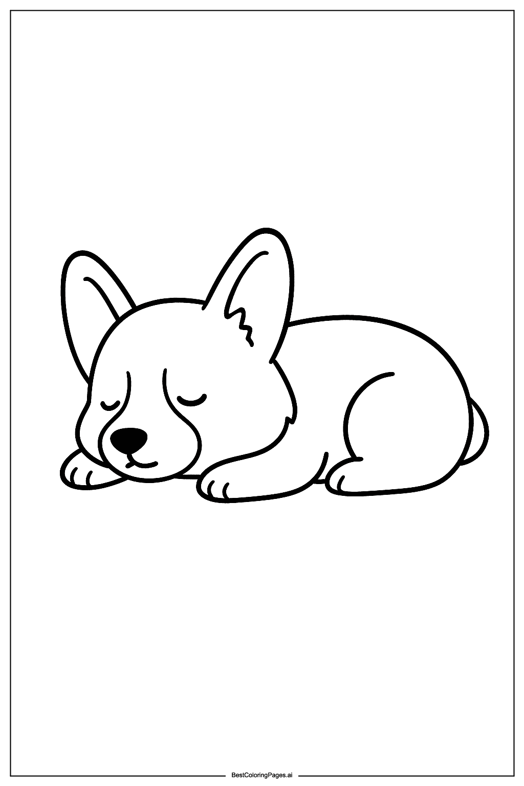 Corgi sleeping