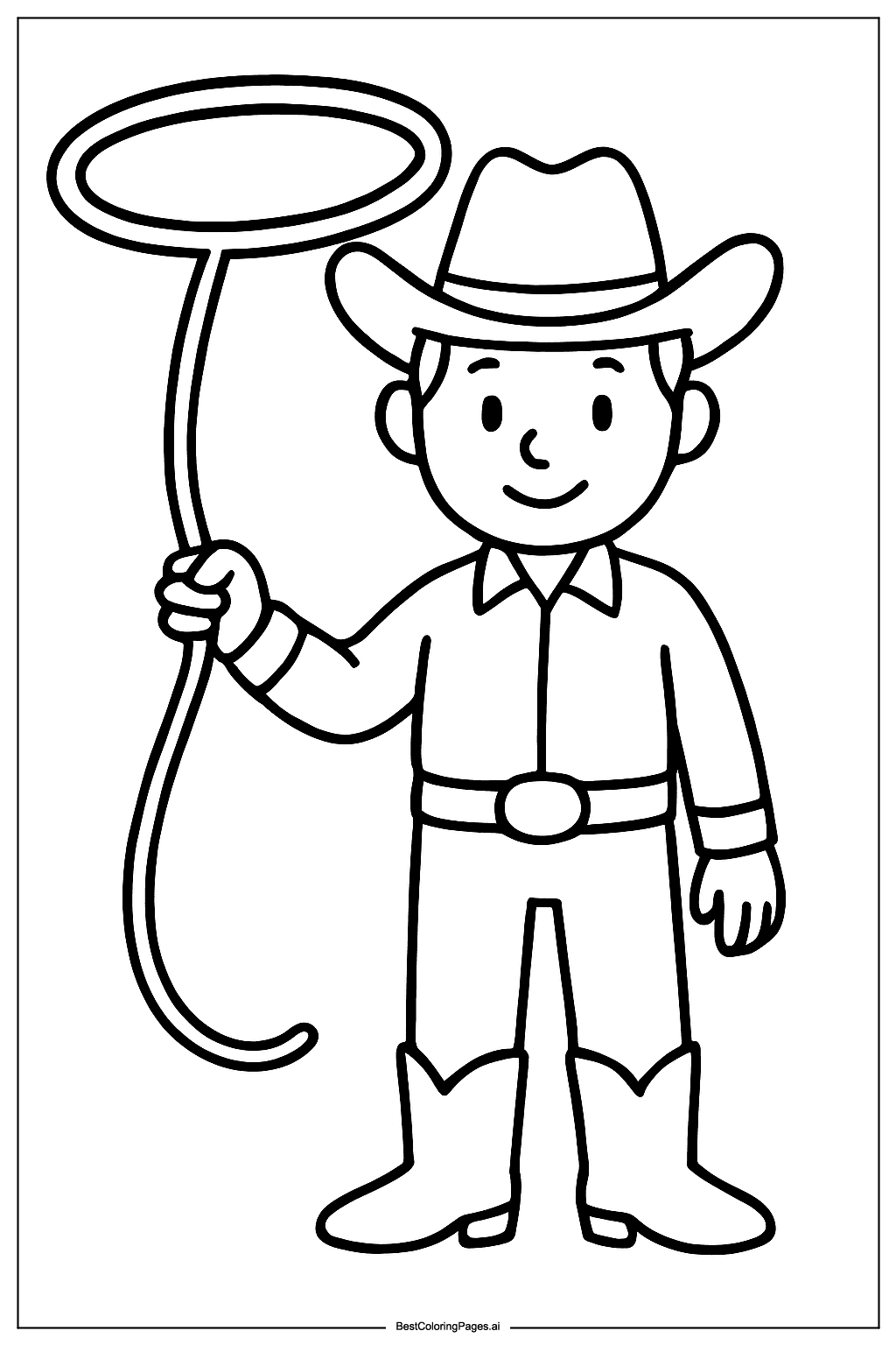 Cowboy holding lasso