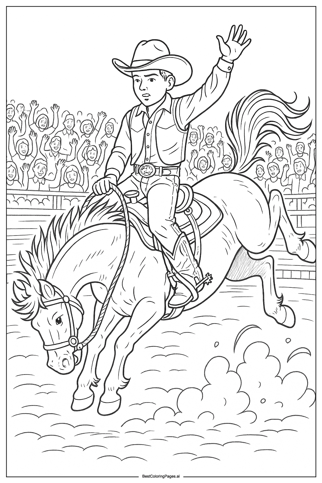 Cowboy in a rodeo show