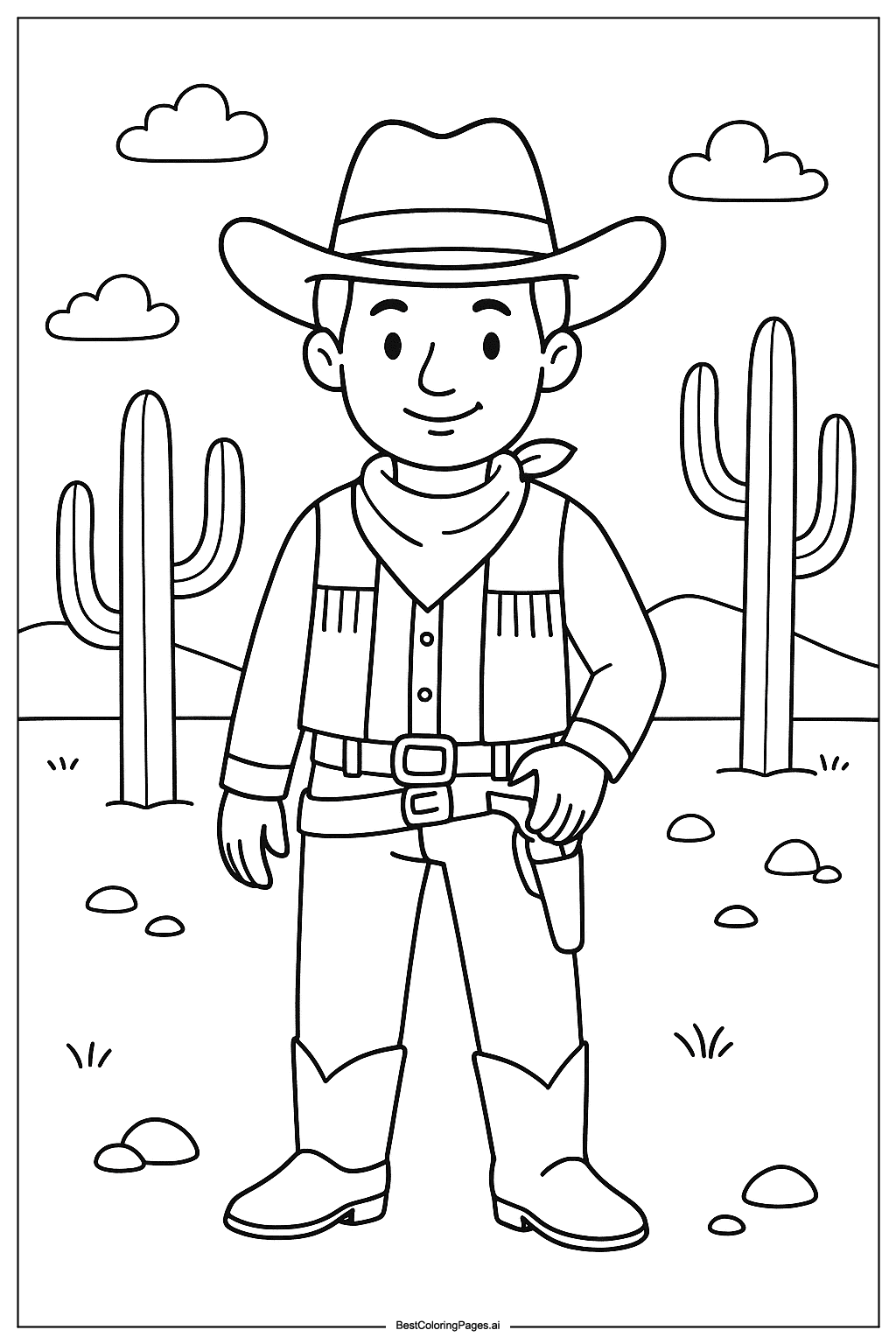 Cowboy in the desert