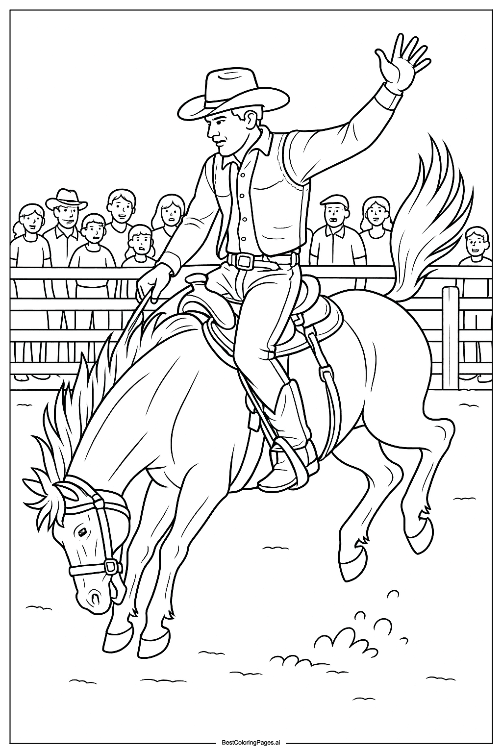 Cowboy rodeo performance