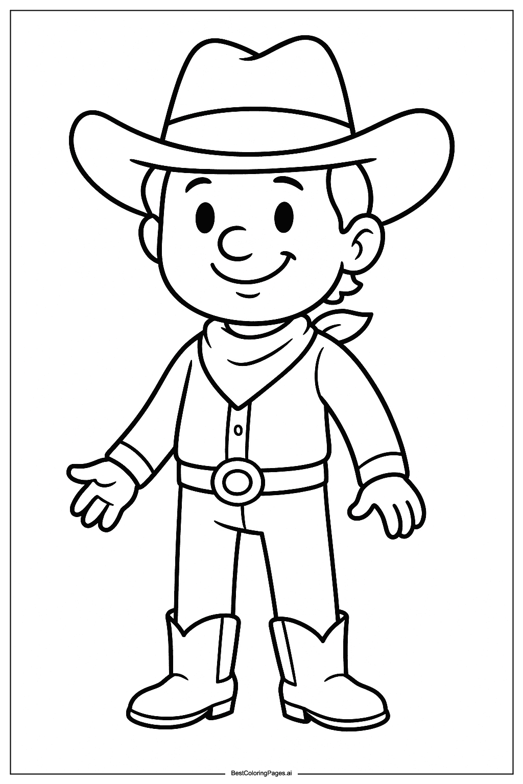 cowboy standing and smiling