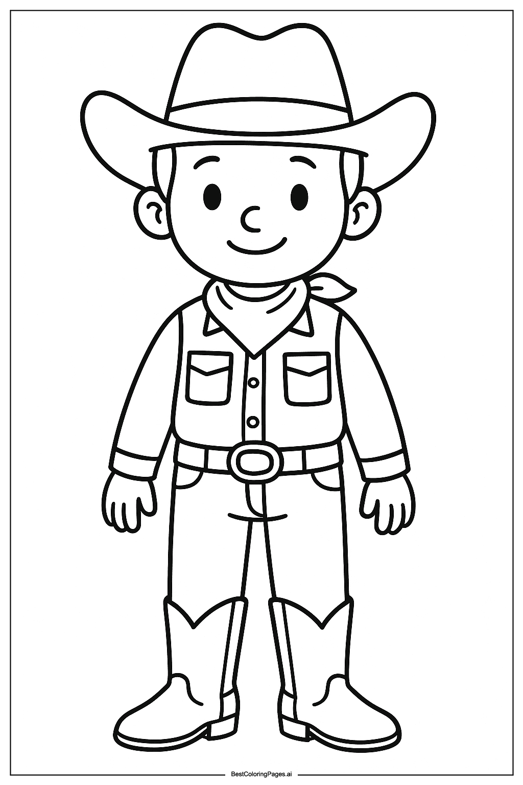 Cowboy standing with boots