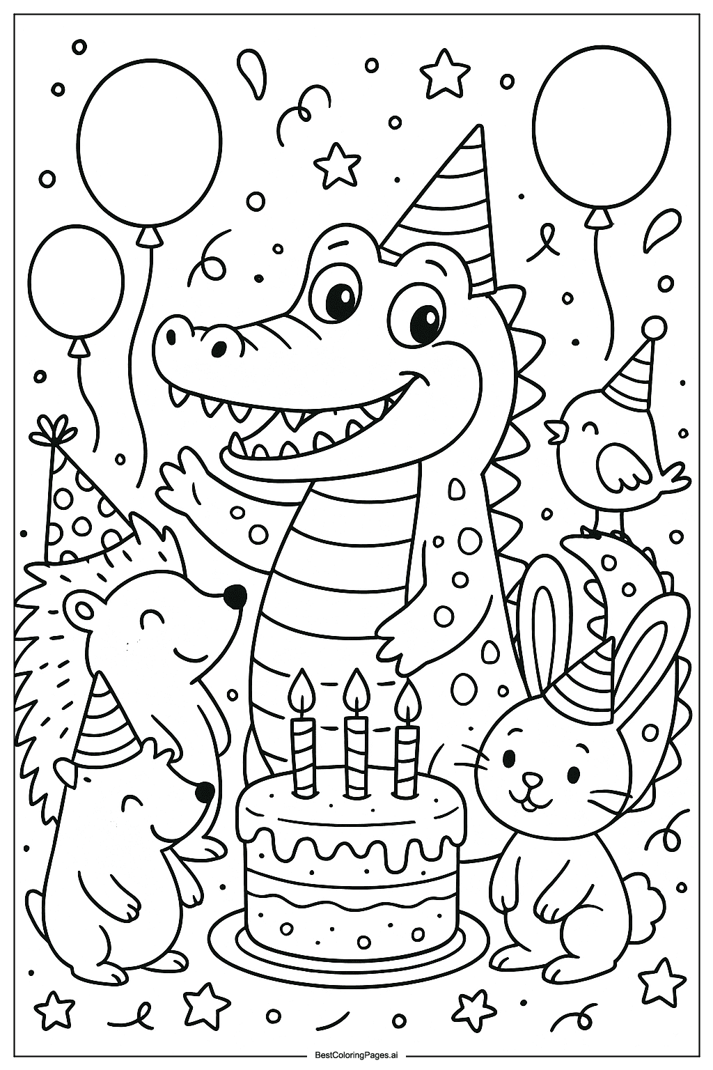 Crocodile at birthday party