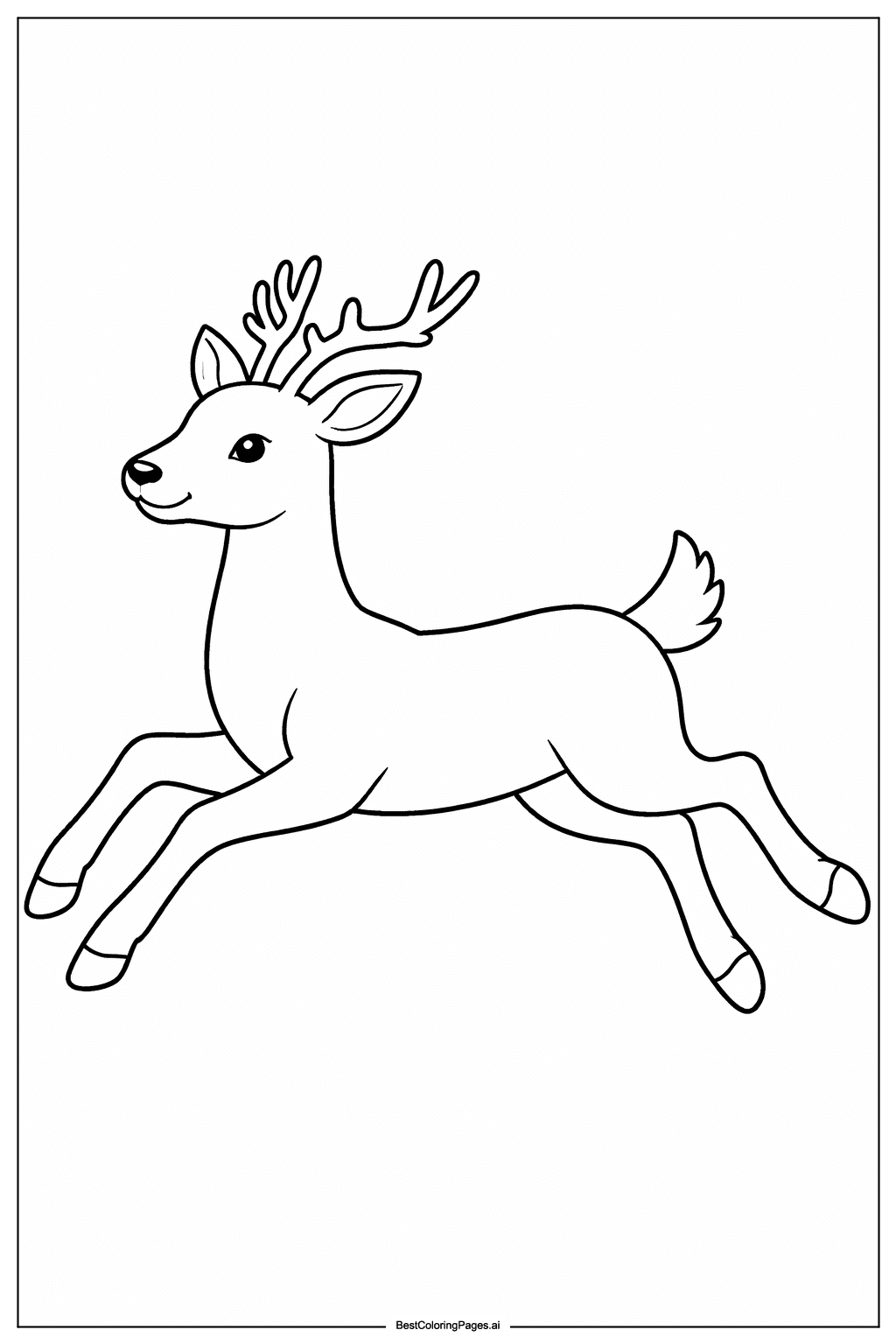 Laufender Hirsch Ausmalbilder