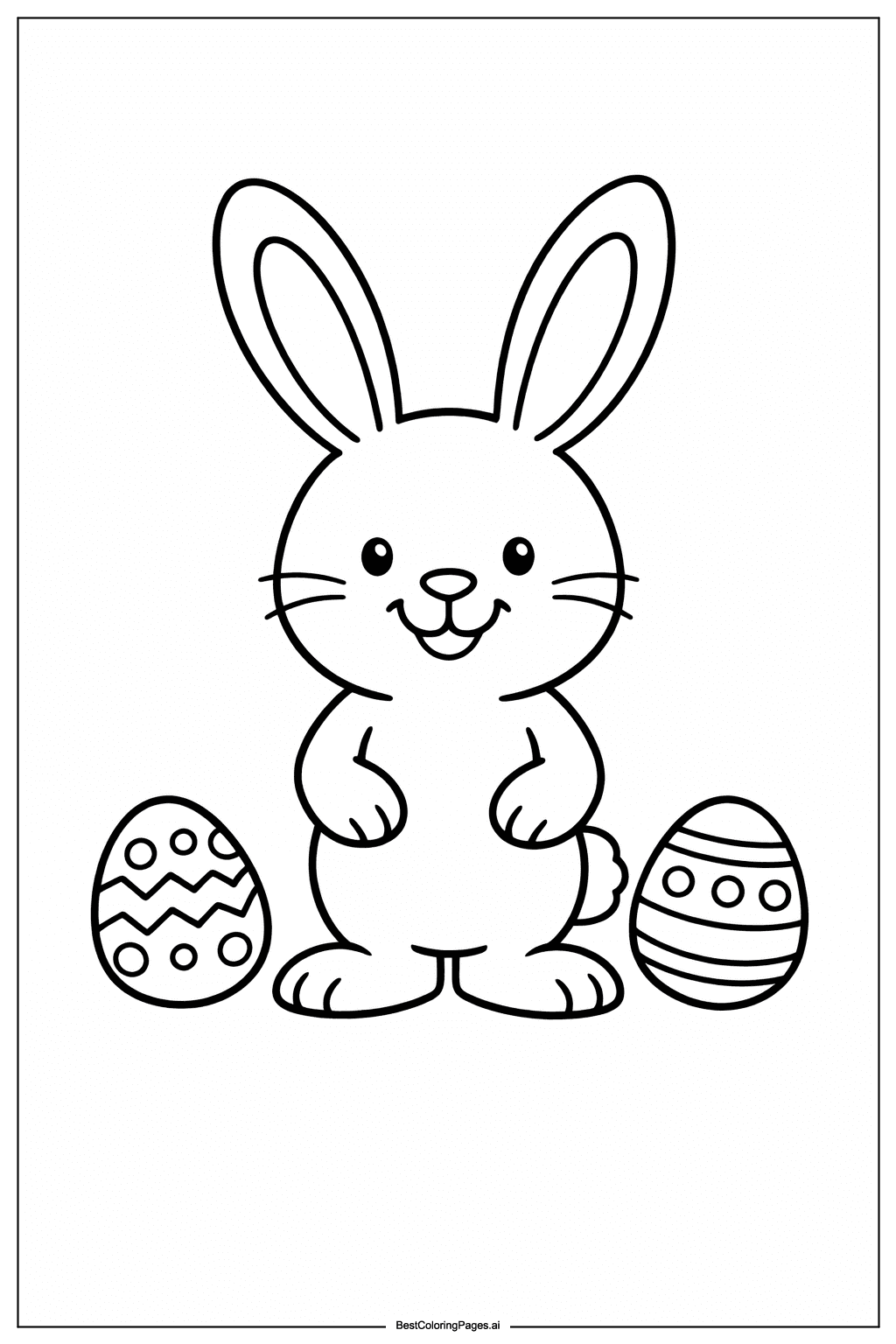 Easter bunny smiling