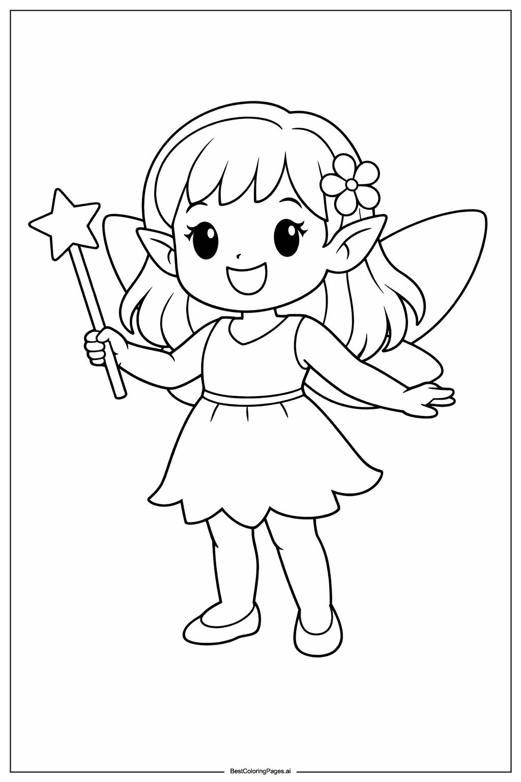 Fairy holding magic wand