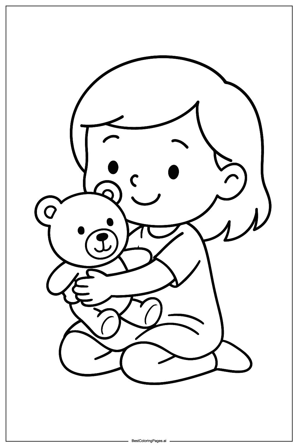 Girl with teddy bear