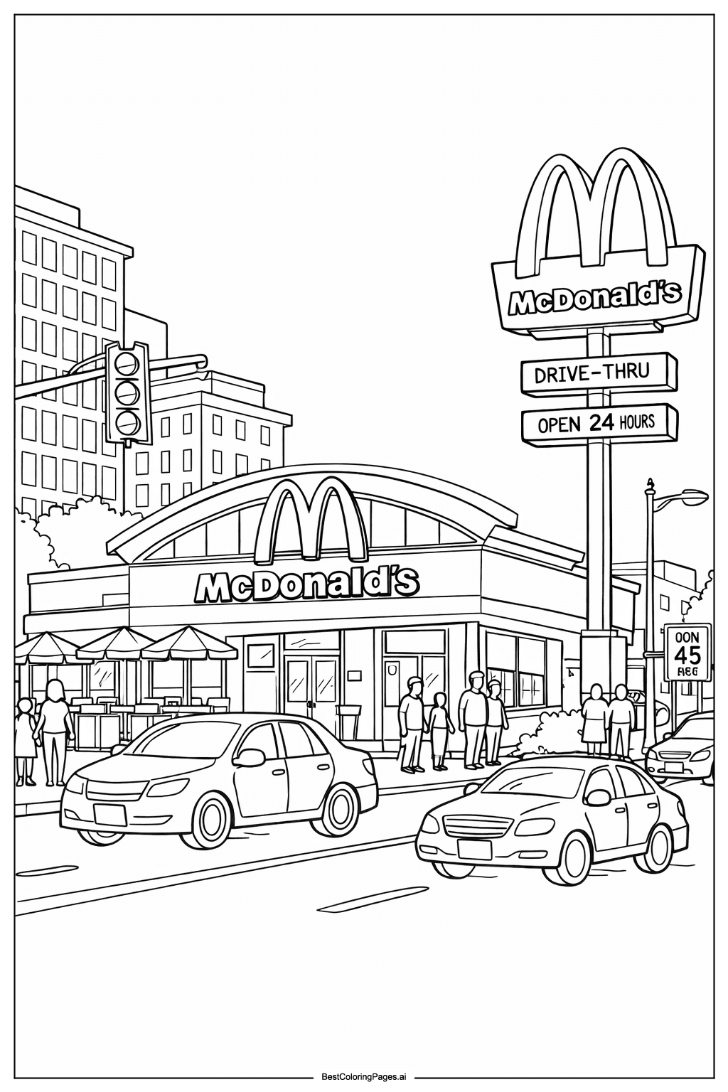 McDonald’s on busy street