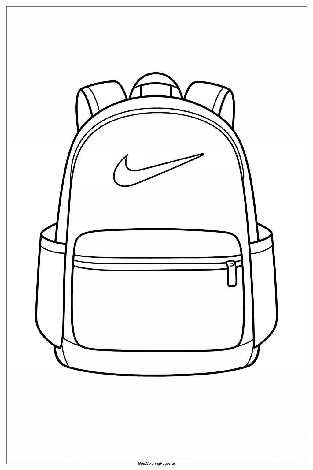 Tranh tô màu Mặt trước chiếc ba lô Nike