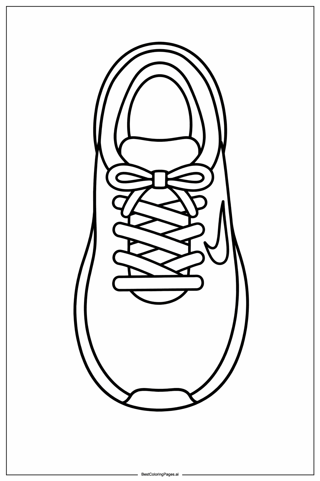 Nike running shoe Coloring Page