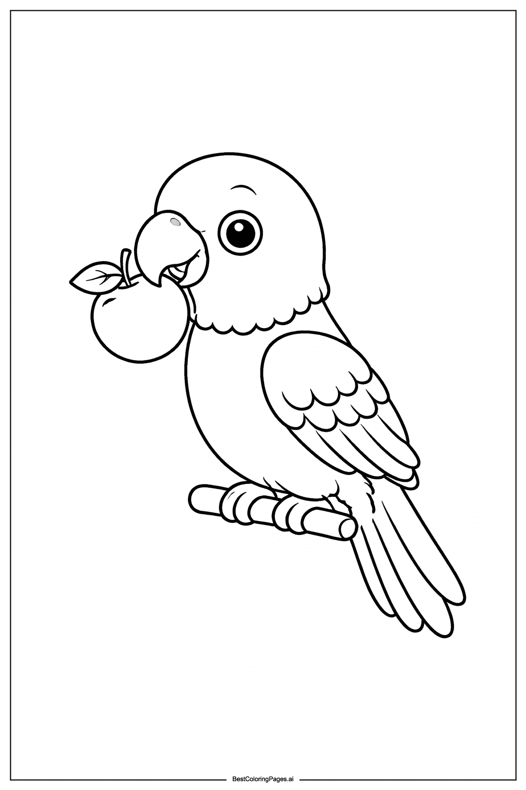 Papagei mit leckerer Frucht