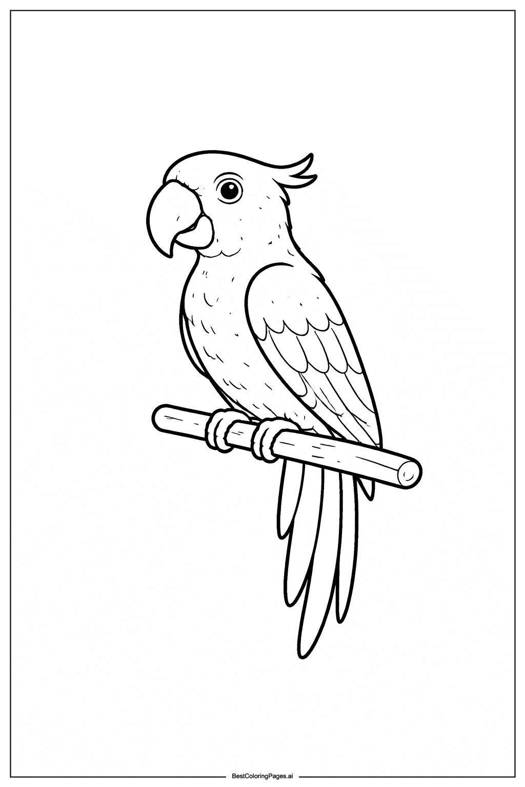 Disegni di Pappagallo dal becco curvo da Colorare