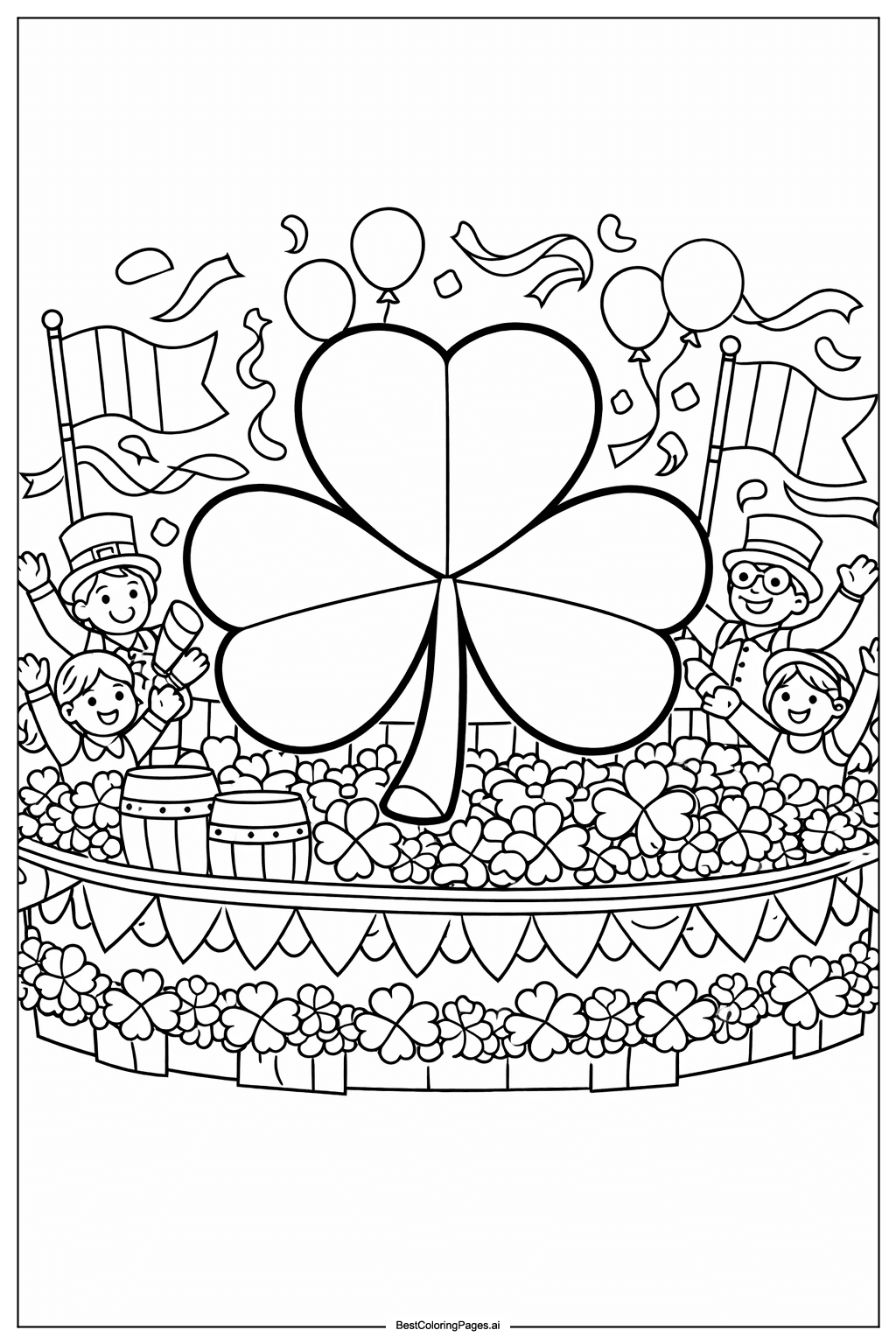 Shamrock in Irish festival parade