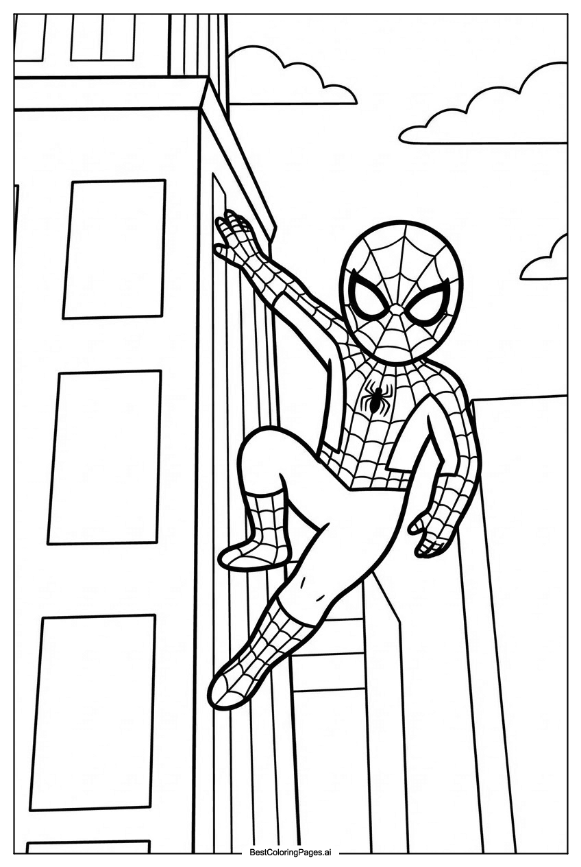 สไปเดอร์แมนปีนตึกระฟ้า