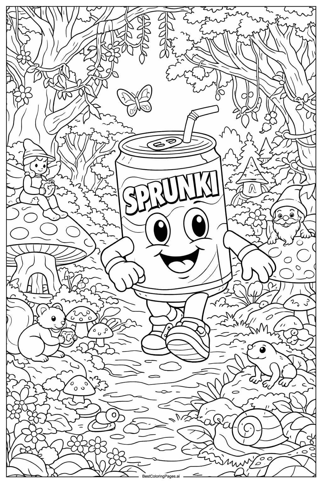 Sprunki exploring a magical forest