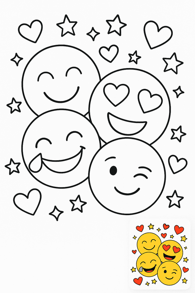 Emoji Coloring Pages
