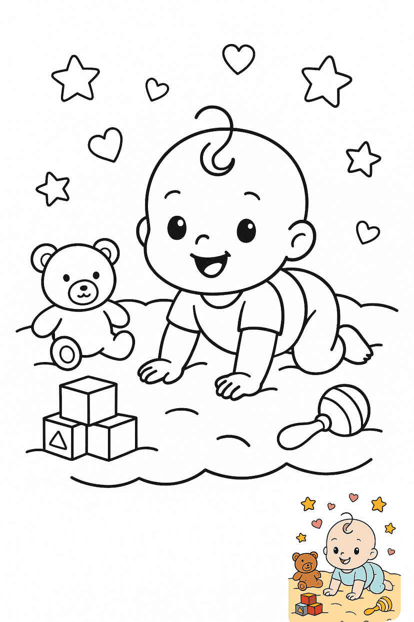 Disegni di Neonato da Colorare