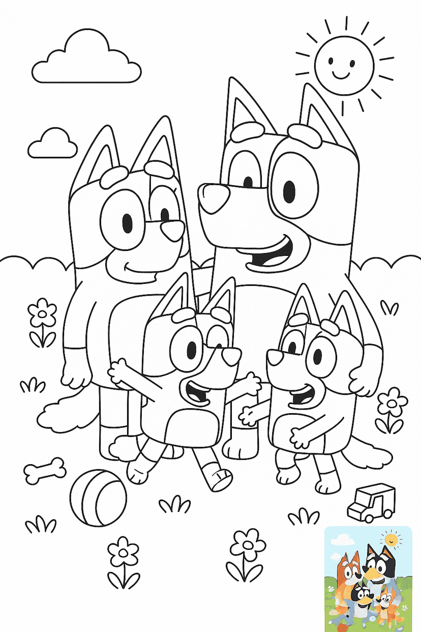 Disegni di Bluey da Colorare