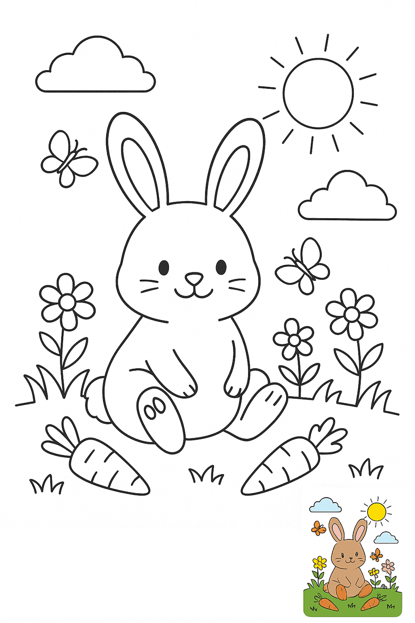 Disegni di Coniglio da Colorare