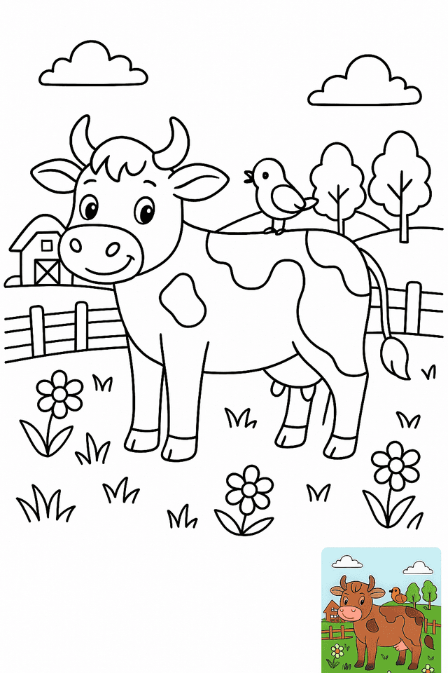 Cow Coloring Pages