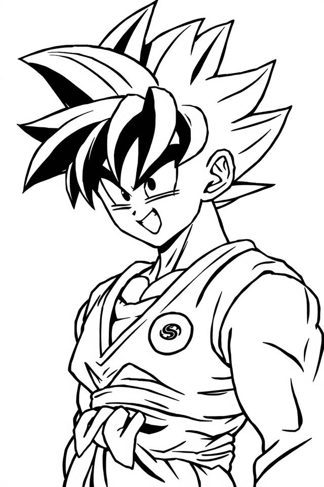 Dragon Ball Z Goku Coloring Pages