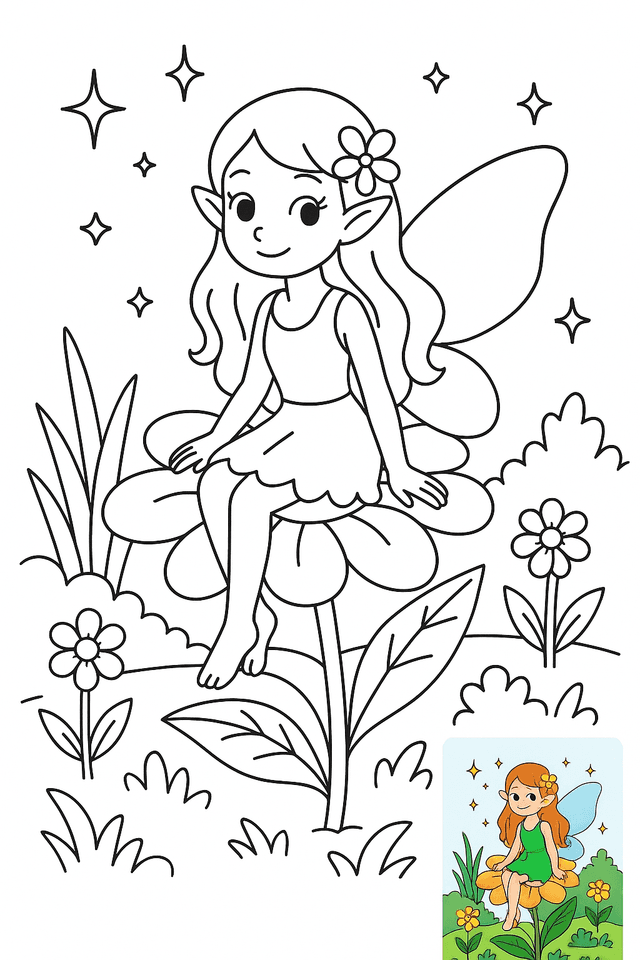 Fairy Coloring Pages