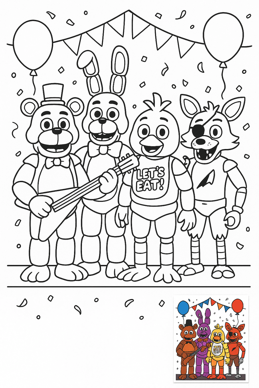 Disegni di five nights at freddy's da Colorare