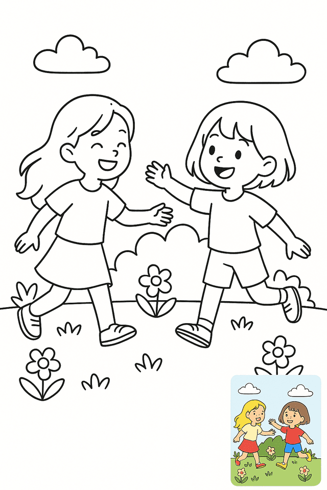 Girls Coloring Pages