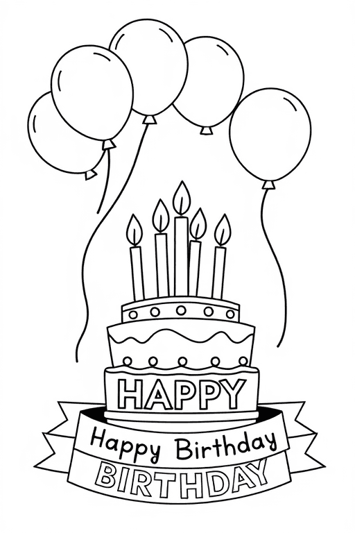 happy birthday Coloring Pages