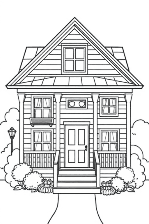 House Coloring Pages