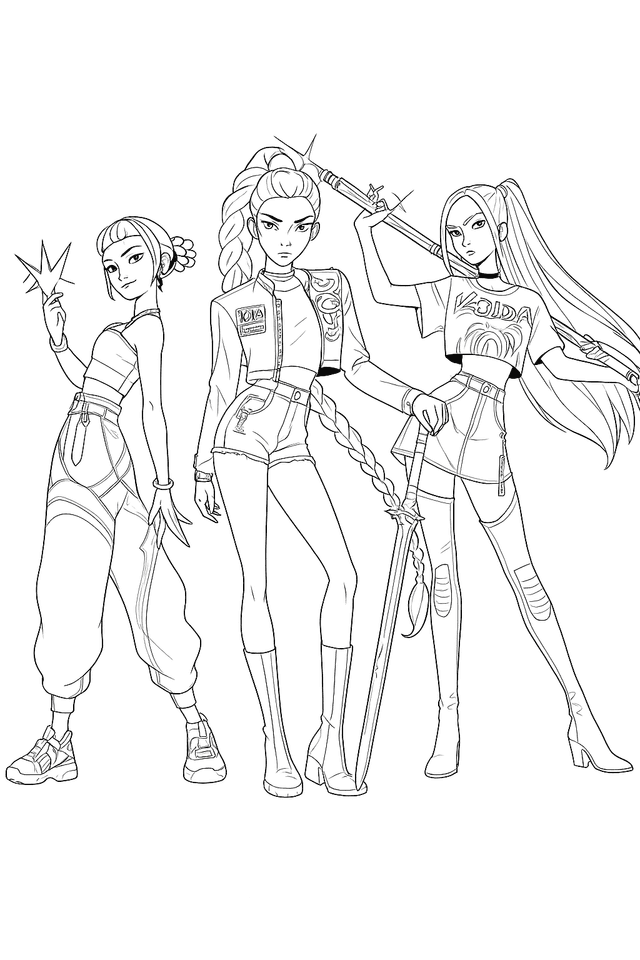 Kpop Demon Hunters Coloring Pages