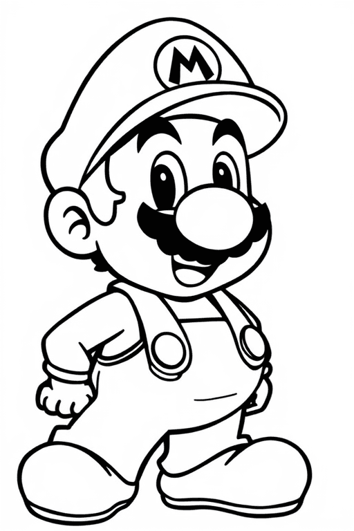 マリオ のぬりえ