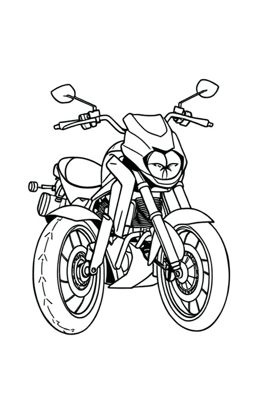 摩托車 著色圖