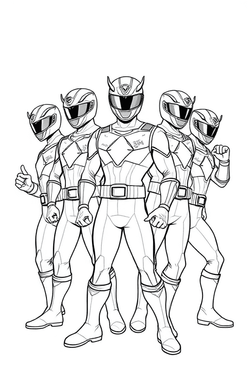 power rangers Coloring Pages