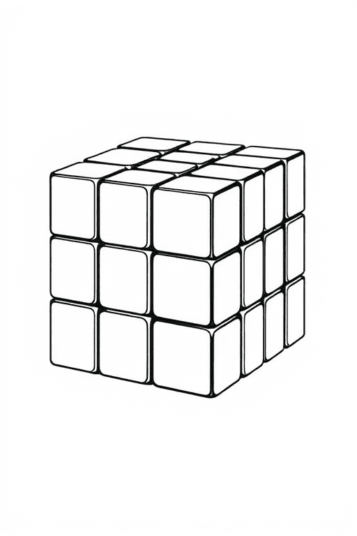 rubik's cube Coloring Pages