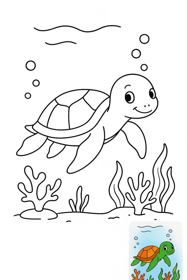 sea turtle Coloring Pages
