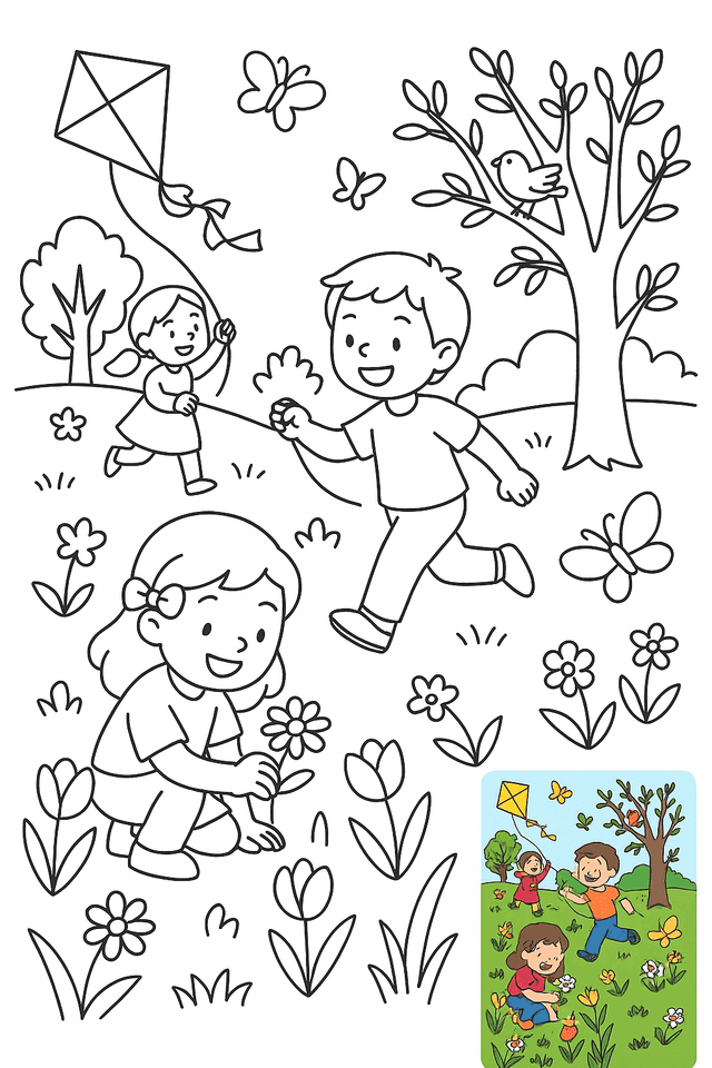 Spring Coloring Pages