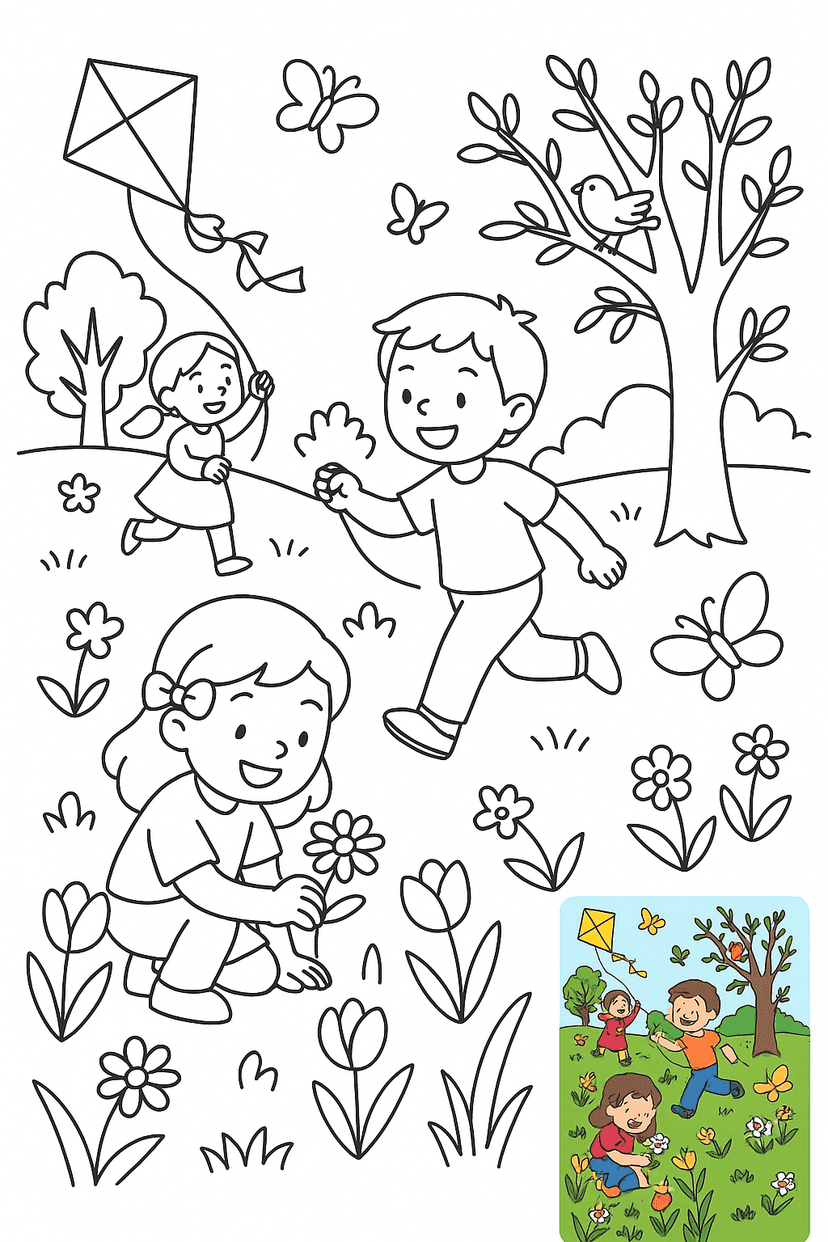 Spring Coloring Pages