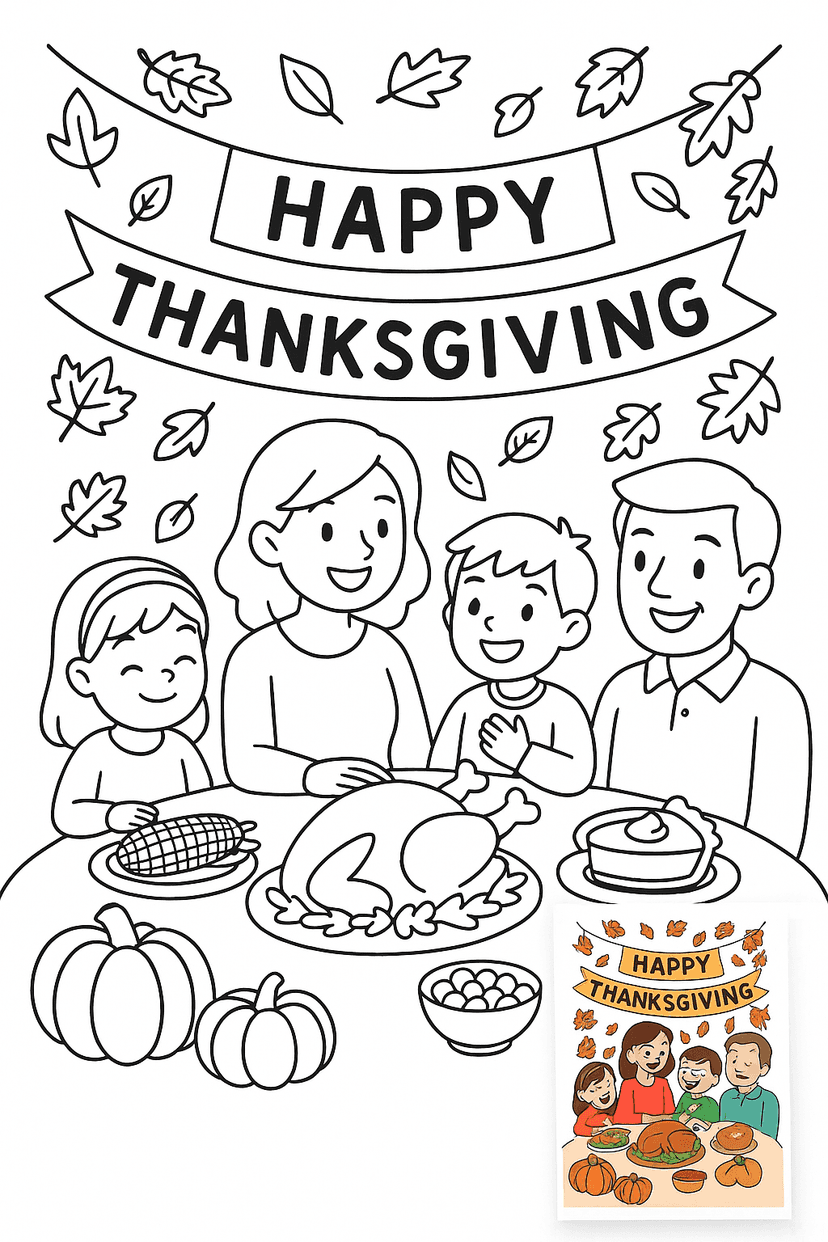 Thanksgiving Coloring Pages