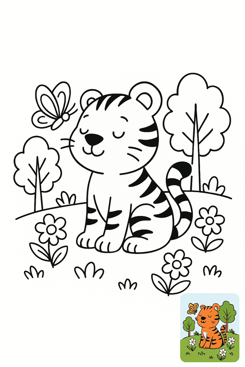 Disegni di Tigre da Colorare