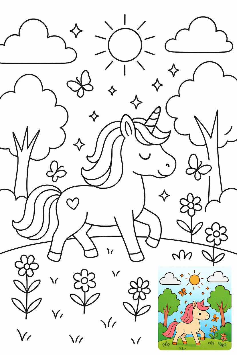 Disegni di Unicorno da Colorare