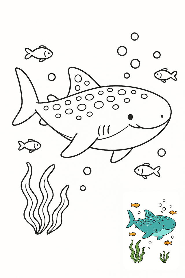 Whale Shark Coloring Pages