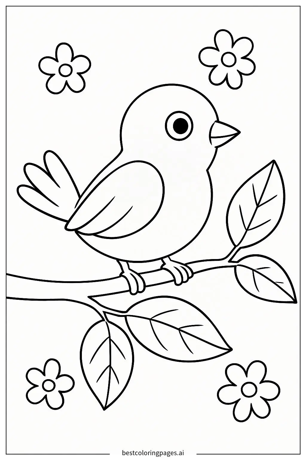 A Bird on a Spring Branch