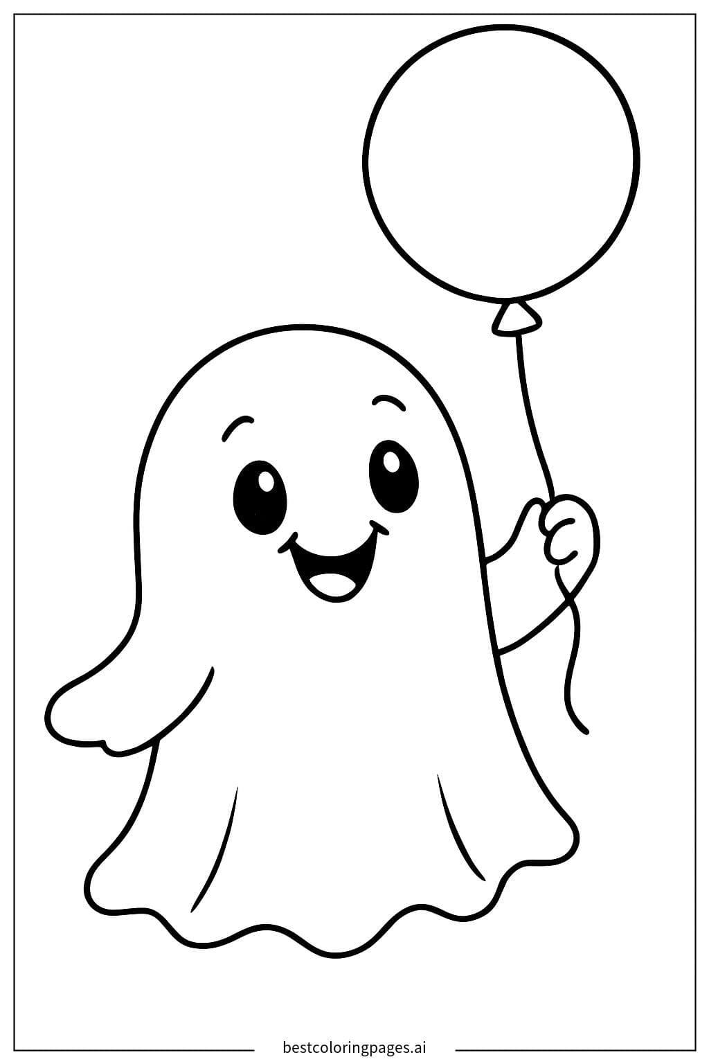 Un fantasma con un globo