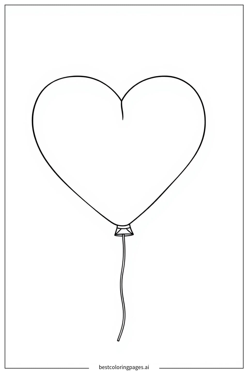 A Heart-Shaped Balloon Floating in the Sky