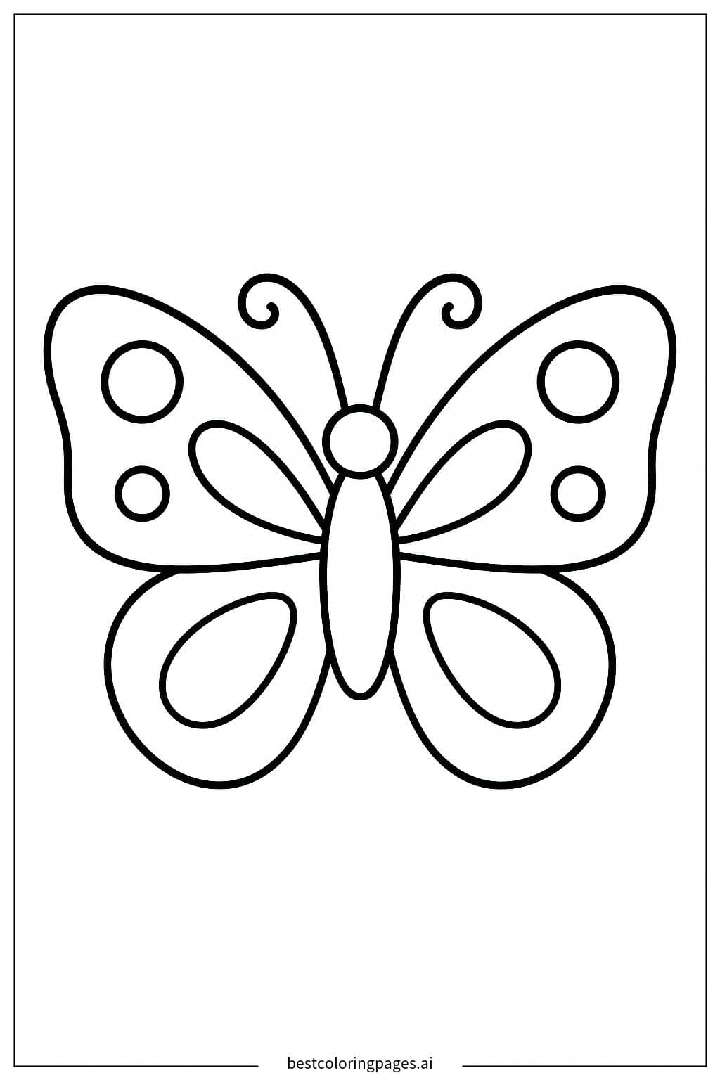 シンプルな蝶の輪郭