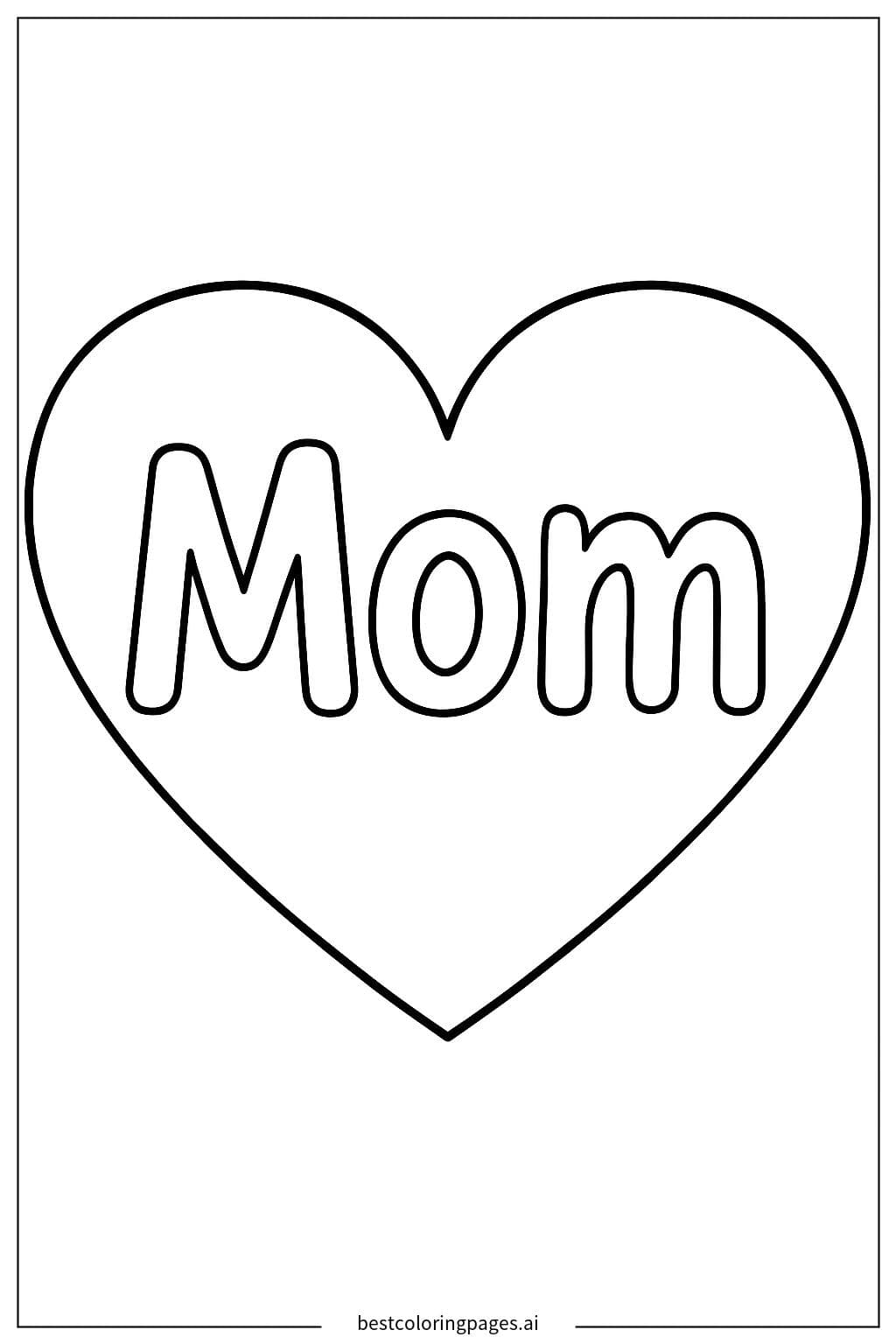 Heartwarming 'Mom' Heart for Mother's Day